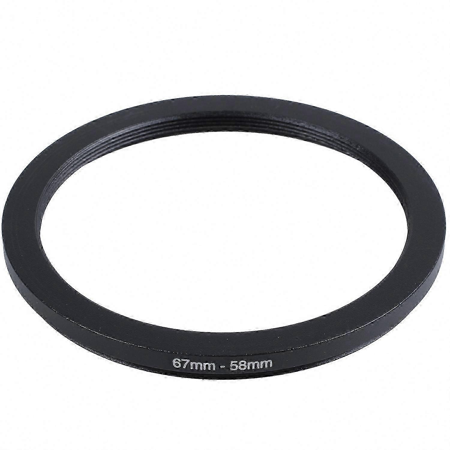 Camera Lens Adaptation: 67mm to 58mm Black Step Down Ring Adapter