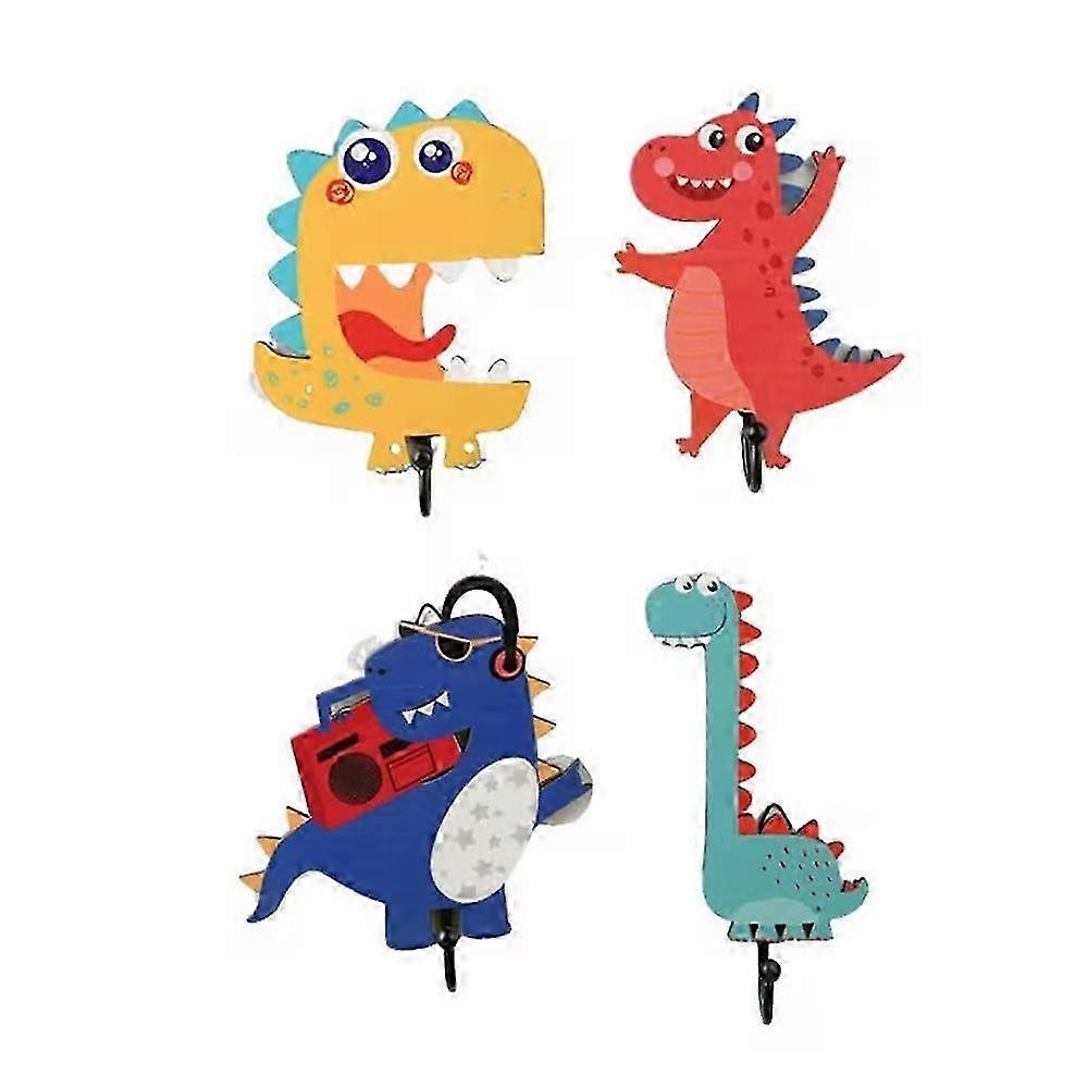 Stable Dinosaur Wooden Key Hooks Set