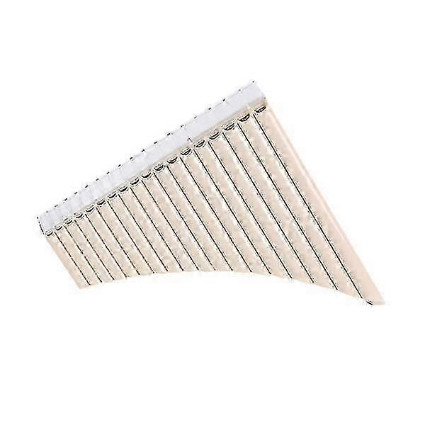 1 Set Portable 18-Pipe Pan Flute, Professional Beginner-Friendly Panpipe (Beige)