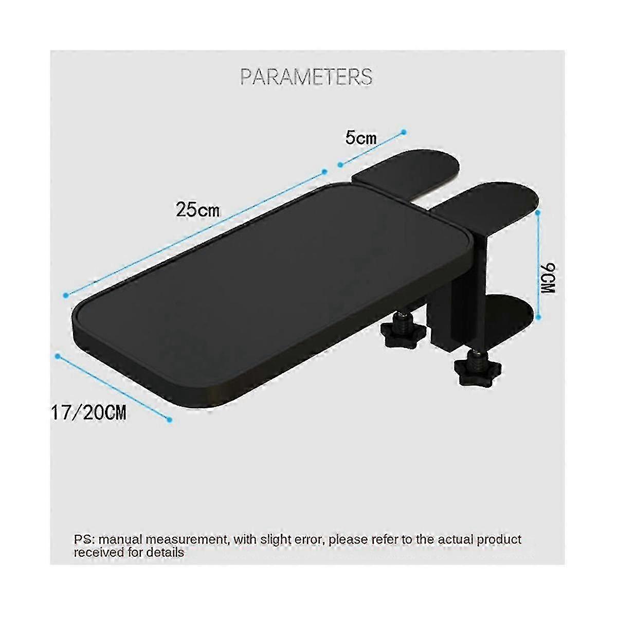 Armrest Pad Desk Computer Support Mouse Pad Wrist Support Arm Bracket Folding Keyboard Elbow Support Pad Black