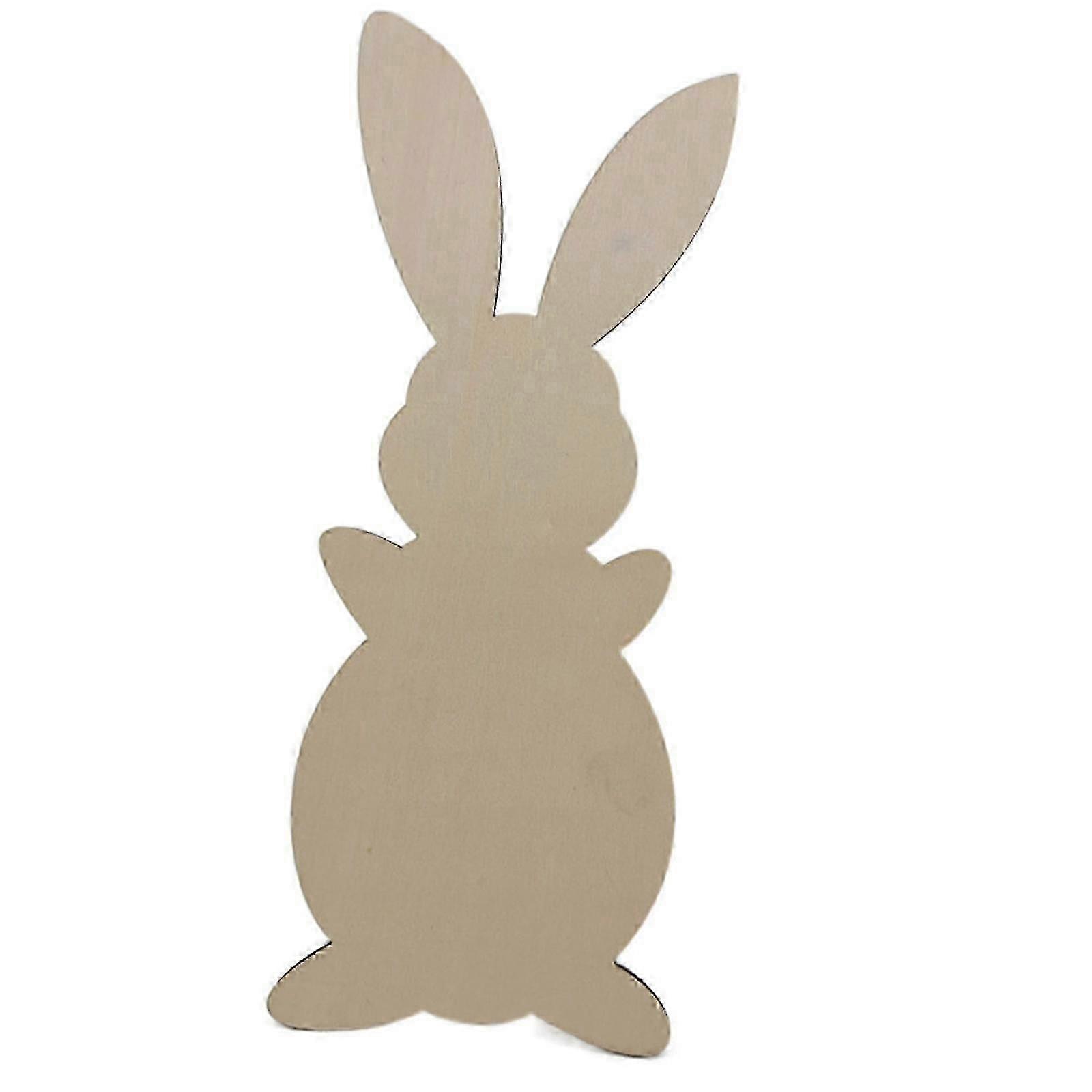 Wooden Easter Rabbit Ornament Decor