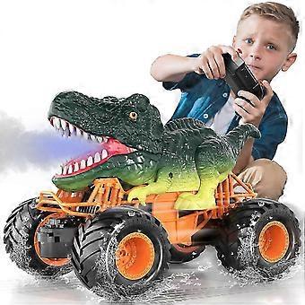 Op afstand bestuurbare dinosaurusauto met licht, geluid en spray, 2,4 GHz RC-auto voor binnen en buiten, geschikt voor alle terreinen, oplaadbare elektrische RC-auto, RC-speelgoedauto's, cadeaus_Esz3