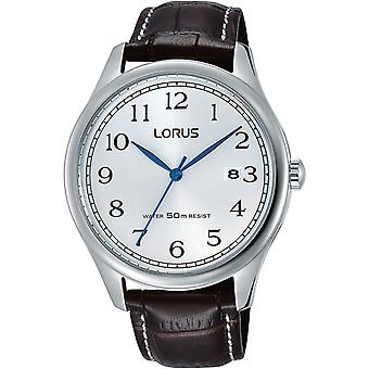 Lorus uomo classico Quartz analogico uomo orologio con RS923DX9 Cowskin Bracelet