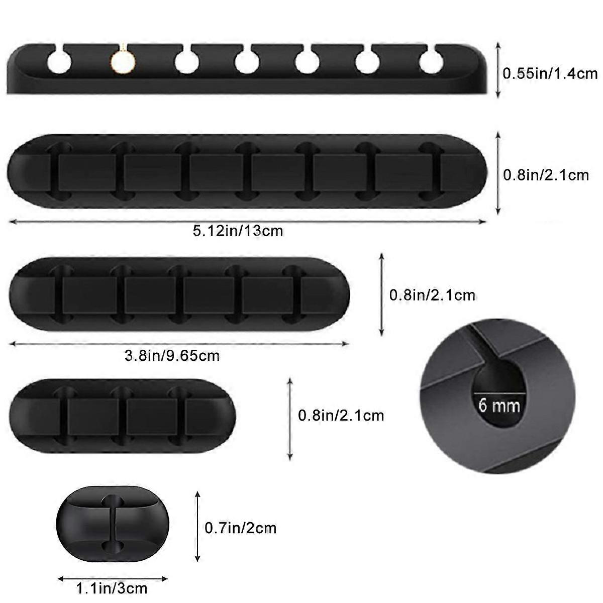 Silicone Cable Clips Multi-Slot Space-Saving Desktop Organizer