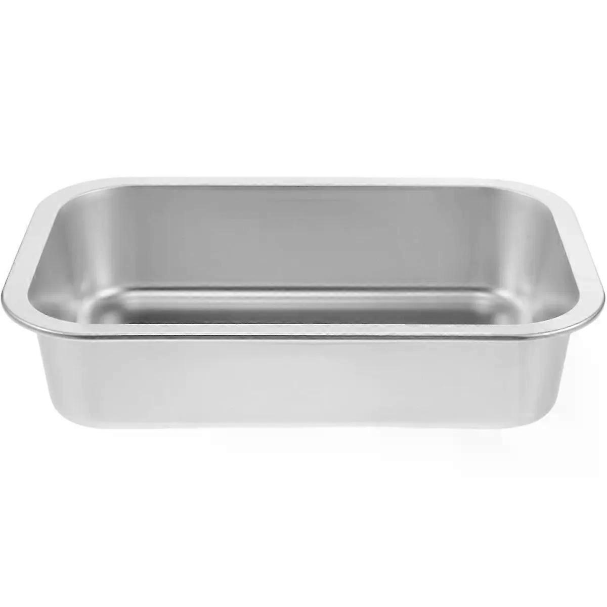 Stainless Steel Lasagna Pan, 12x8x3" Rectangular Deep Roasting Pan
