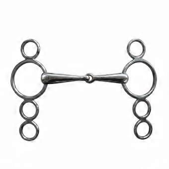 4-Loop Horse Bit Stainless Steel Control Bit Hand Polished for Riding