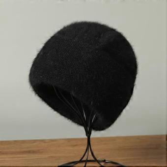 Autumn and winter hats, new pullover hats, angora rabbit wool knitted hats, big head circumference warm and face small hats wholesale