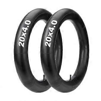 Durable Butyl Rubber Construction - 2 Pack 20x4.0 Fat Tire Inner Tube with Schrader Valve, Compatible with E-Bikes & Bicycles