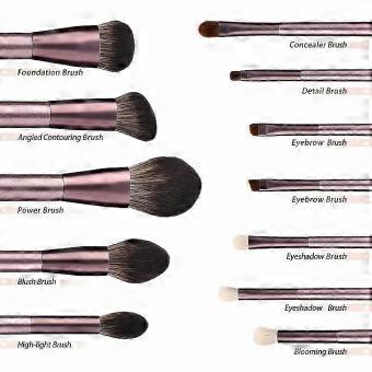 Foundation Brush Set, Dome-Shaped High-Density Portable Brushes