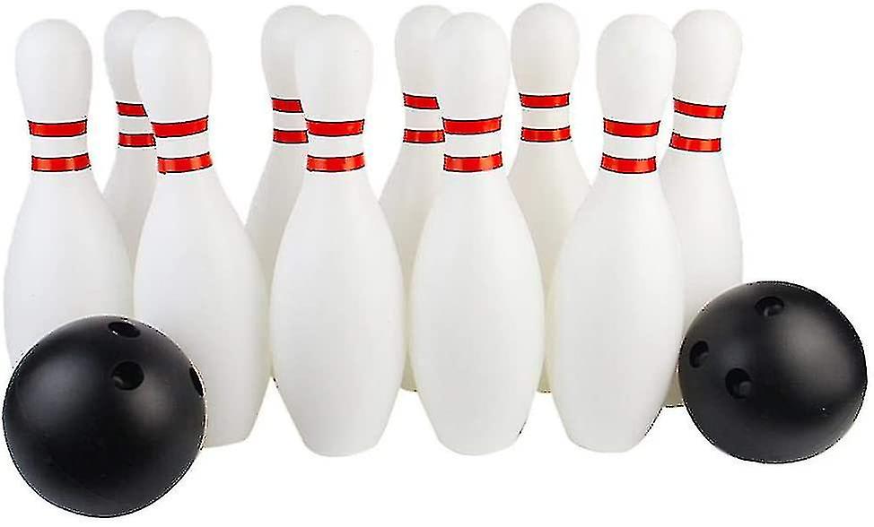 10x Bowling Set Game With 2 Balls Educational Toys For Children - As Description, 22cm