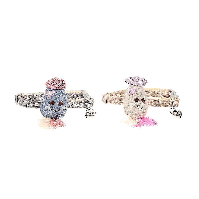 23.5X7x1cm Assorted Color Pet Collars & Harnesses 2 Pcs Length Adjustable Pet Collar Cartoon Carrot