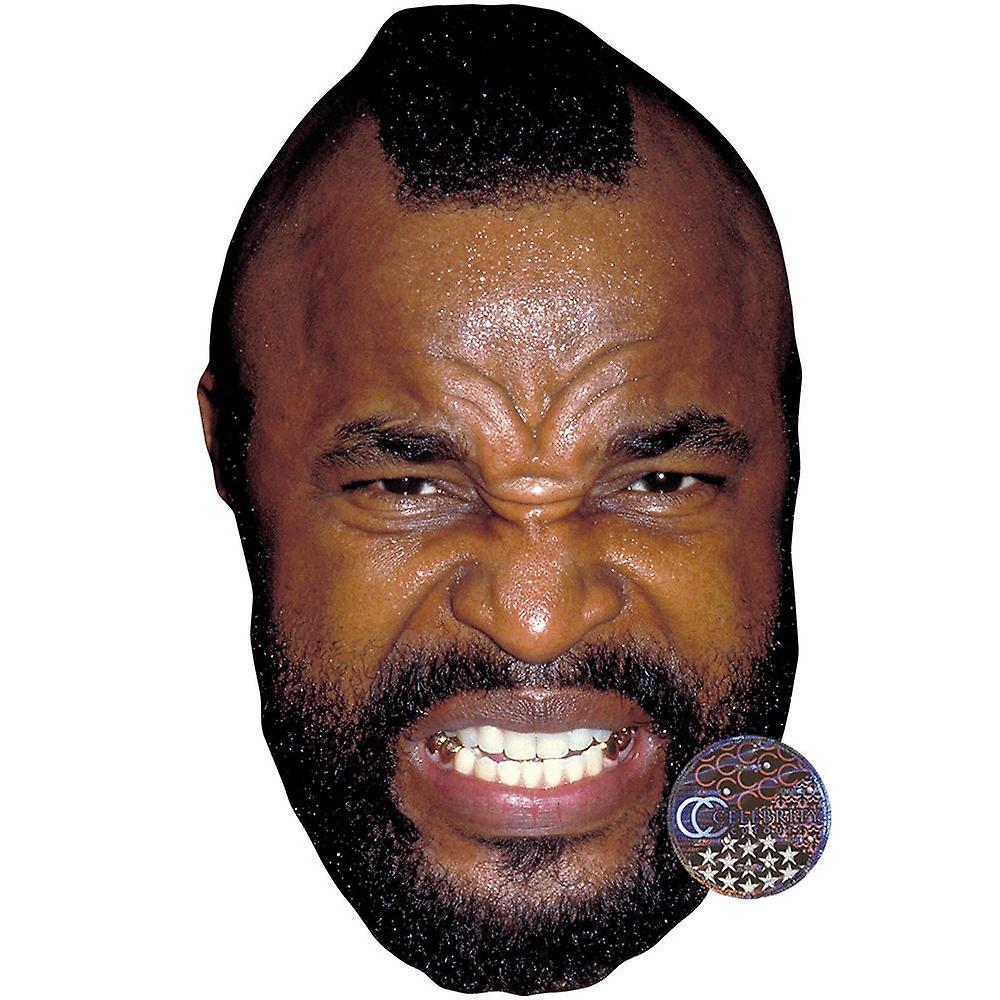 Mr T. (Beard) Celebrity Mask, Flat Card Face
