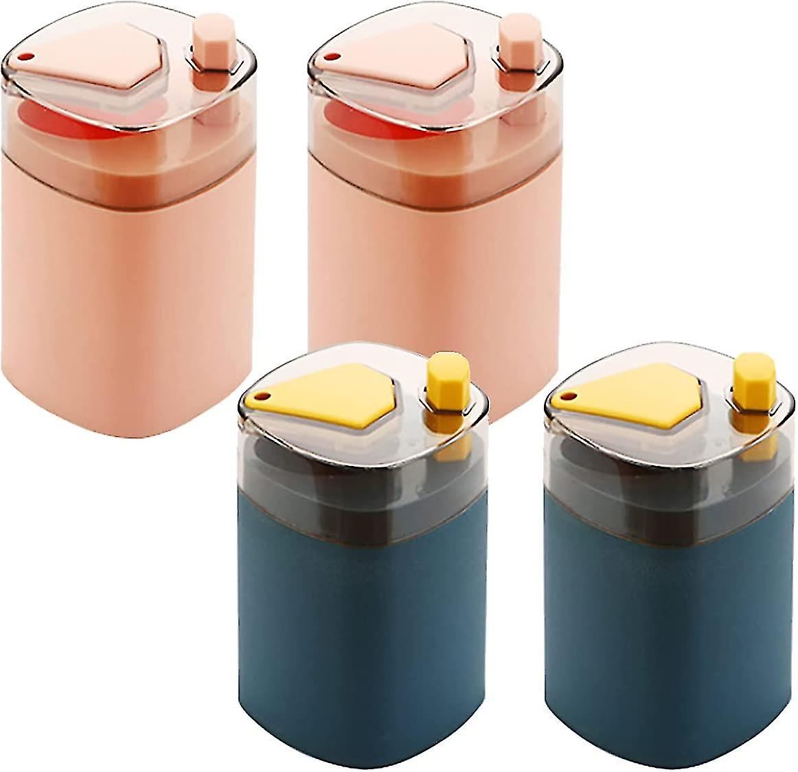Automatic Toothpick Holder Dispenser 4pcs Toothpick Toothpick Container Storage Box Pink Blue