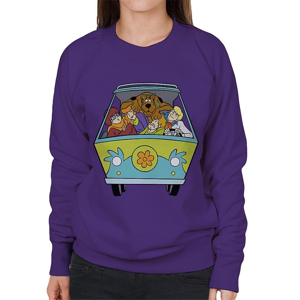 Scooby Doo Characters In The Mystery Machine Women's Sweatshirt