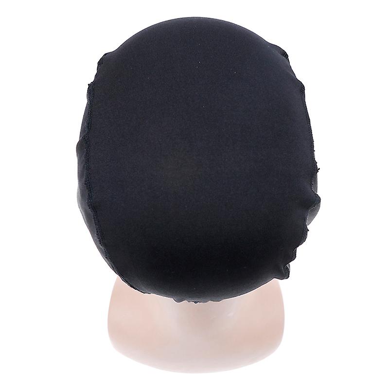 Black Spandex Dome Cap Mesh Hair Net For Making Wigs Snood Stretchy Wig Cap