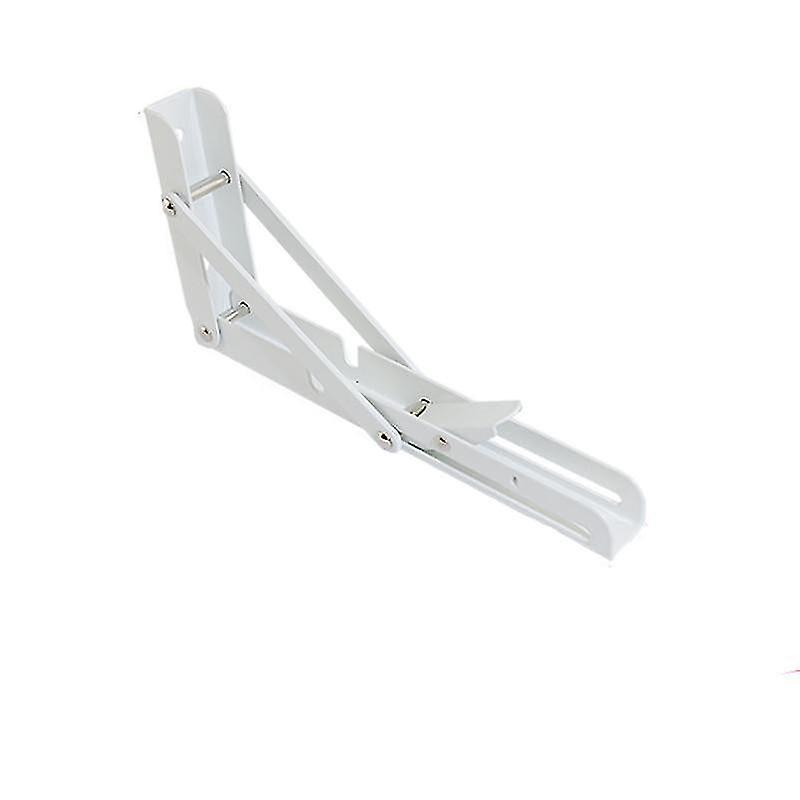 White 8 Inch Folding Angle Bracket Adjustable Wall Mounted Tool