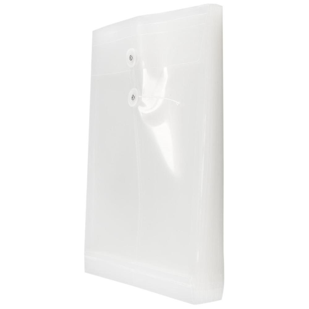 12 Pack Clear Plastic Envelopes Envelopes Expandable Files Document Folders With Button & String Ti
