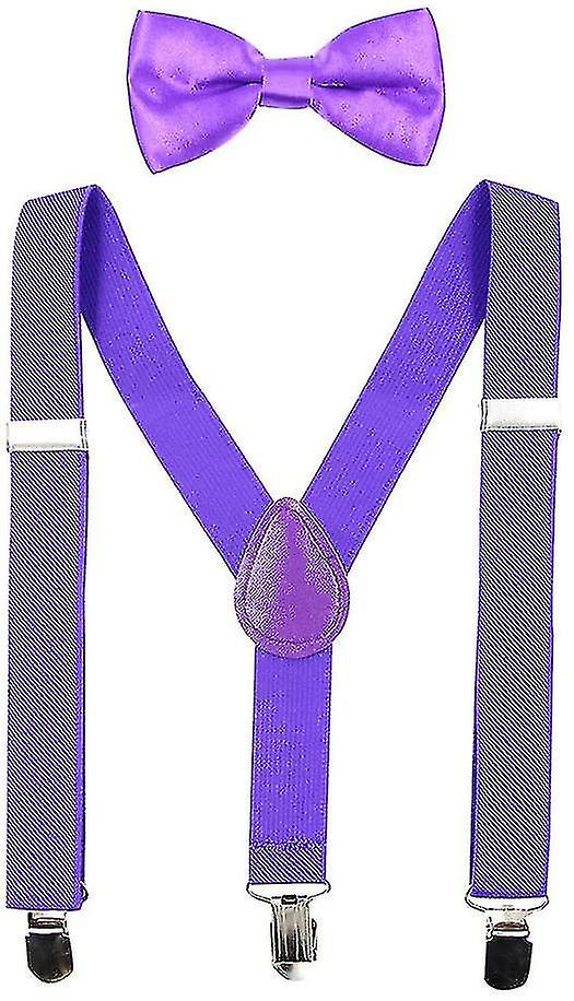 Unisex Tie Suspenders For Boys And Girls, Which Can Be Fastened To The Belt With Three Clothespins