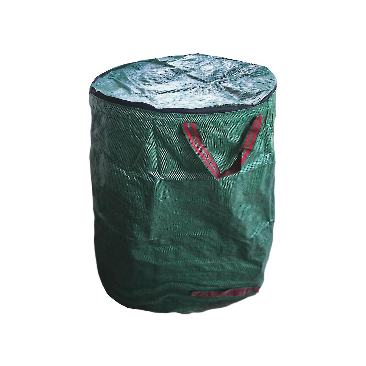 Garden Waste Bag Reusable Foldable With Lid Lawn Portable Grass Large