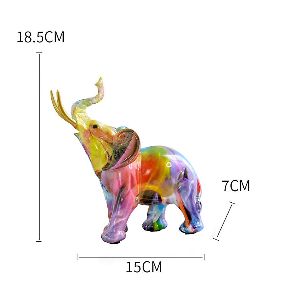 Resin Elephant Sculpture Ornaments Creative Craft Tabletop Statue