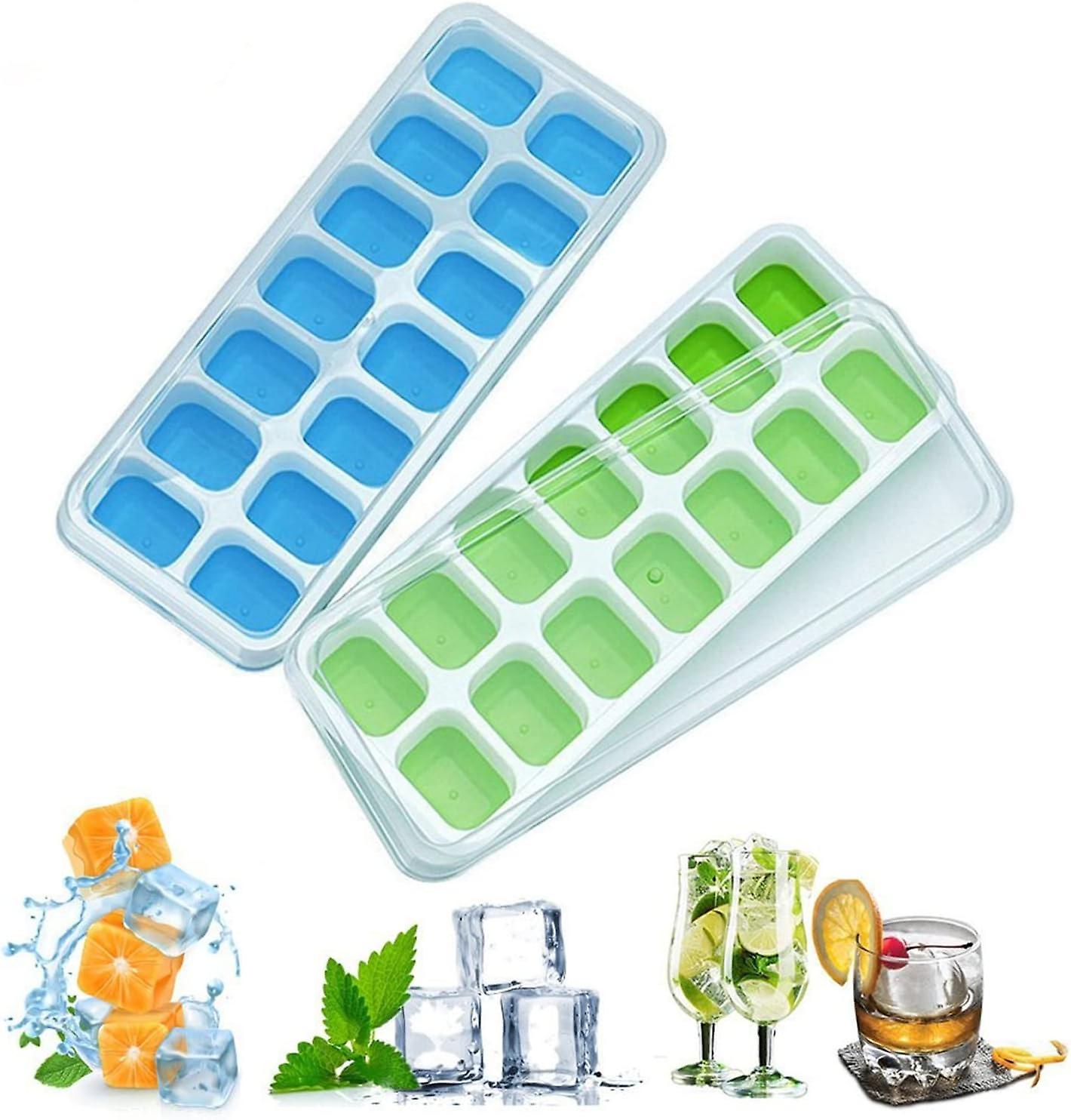 Ice Cube Tray With Spill-resistant, Removable Lid