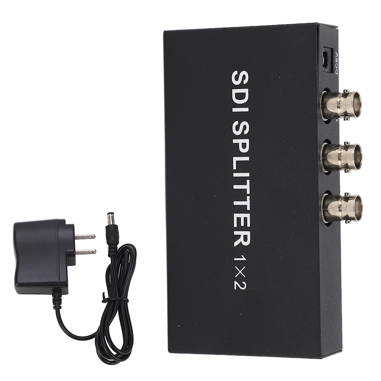 SDI Video Splitter - 1 Input to 2 Output Extender with US Power (100-240V)