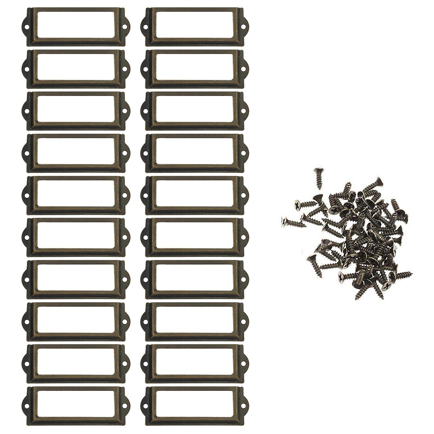 1 Set Business Card Holder Retro Style Not Easily Deformed Rustproof Corrosion Resistant Metal Label