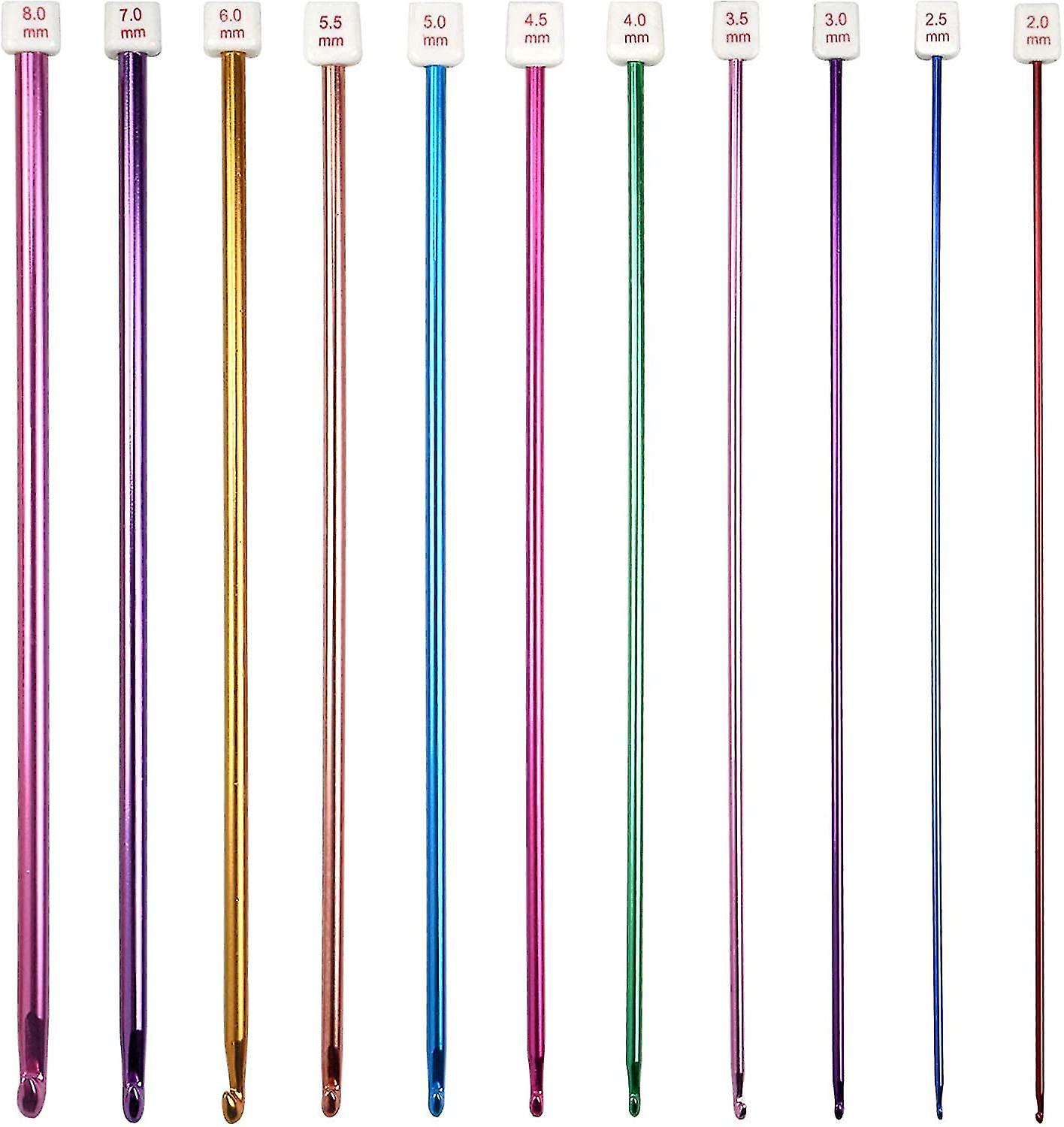 Multicoloured Aluminium Crochet Hook Set, Long Crochet Hook, Crochet Knitting Needles Kit