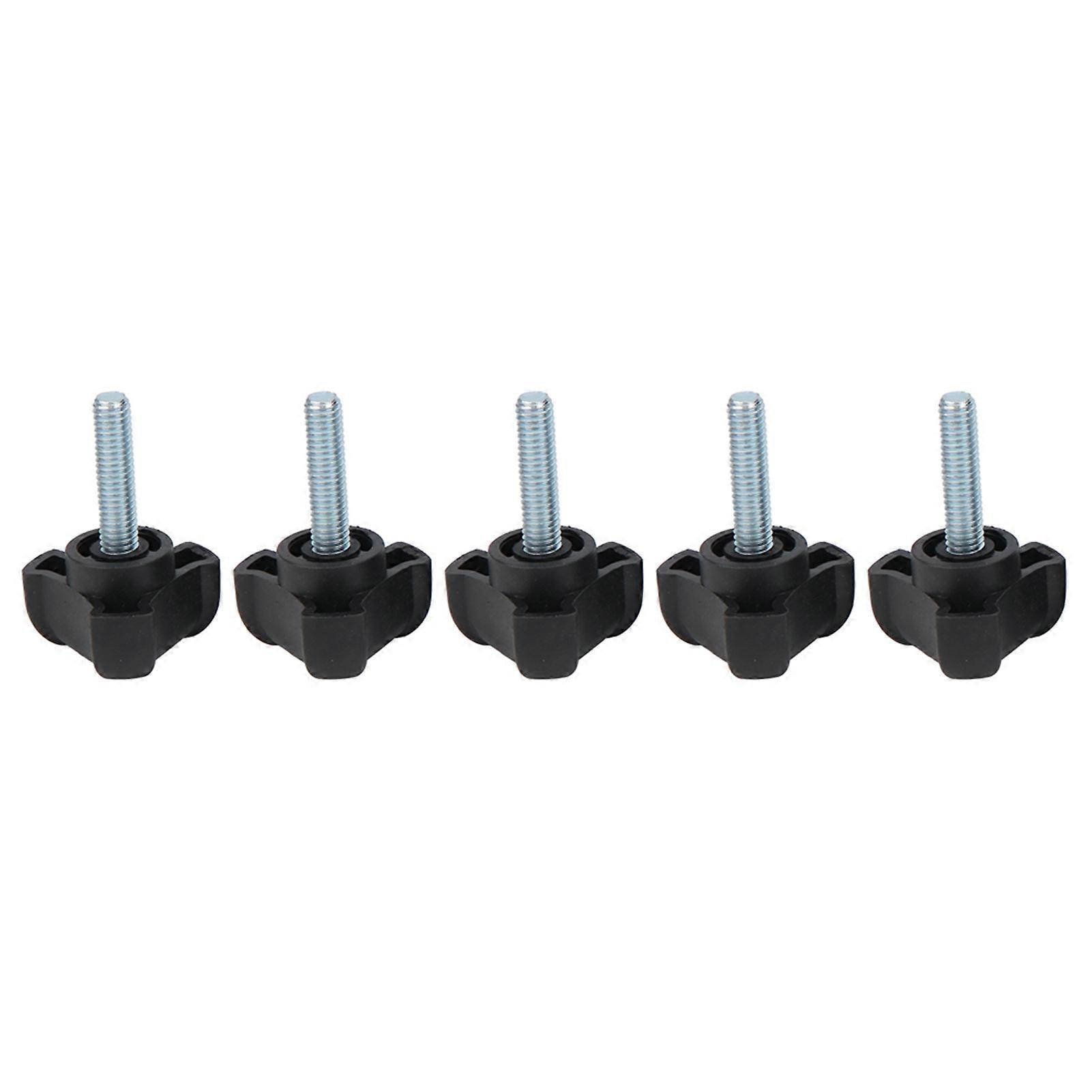 5Pcs Adjustable Knob Bolt Plastic Triangle Arc Handle Screw HandTwisted Locking Handle M6 25mm