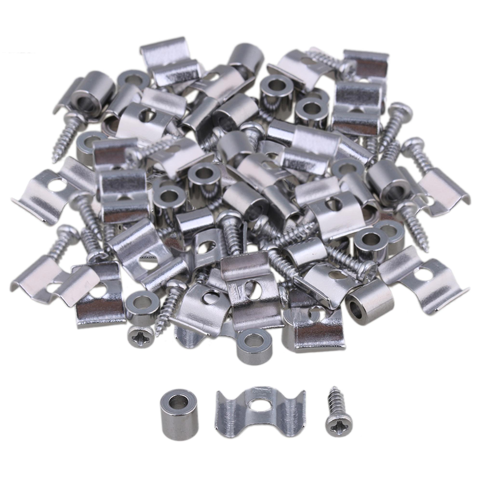 20Pcs String Guides Retainer Trees Metal Part for Guitar Bass DIY Repair