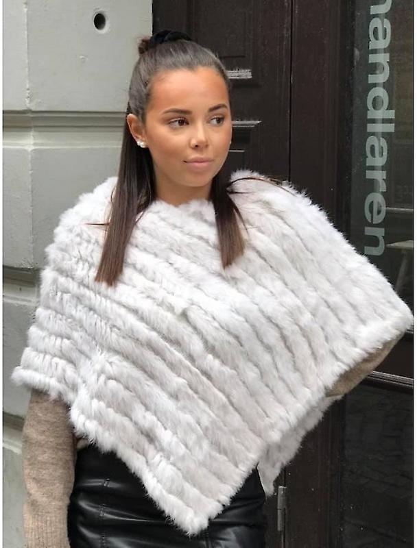 Anita pelsponcho beige