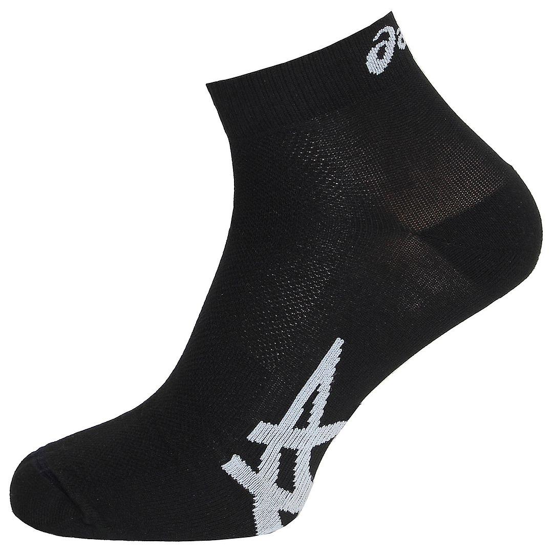 Asics Motion Dry Graphic Logo Black/White Mens Quarter Tech Socks 125107 0904