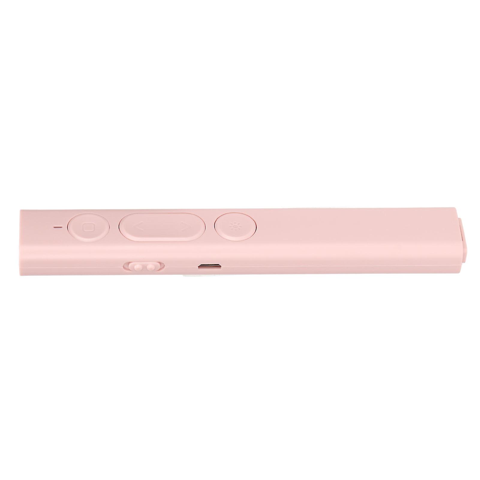 Presentation Clicker Lithium Battery Charging USB Ergonomic Design Low Radiation 2.4G High Sensitivity Chip PointerPink