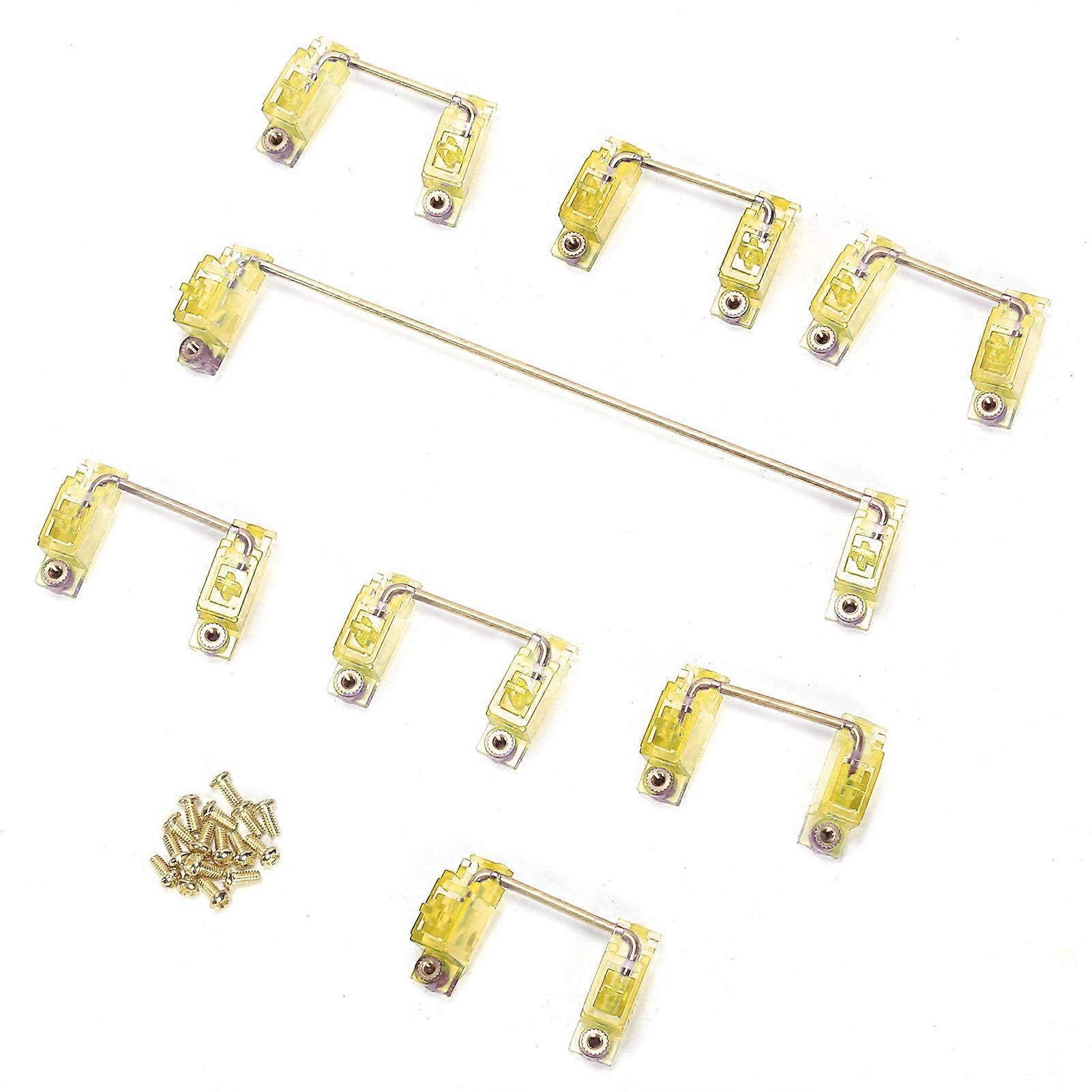 Mechanical Keyboard Stabilizer 2 Specifications with Golden Wire Keycap Accessory for DIYTransparent Yellow
