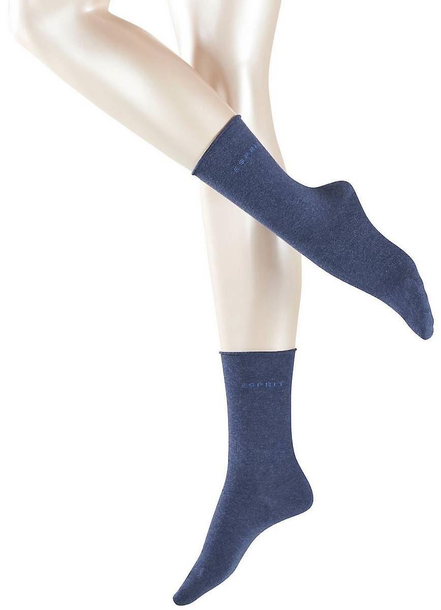 Esprit Basic Pure 2 Pack Socks - Navy Melange