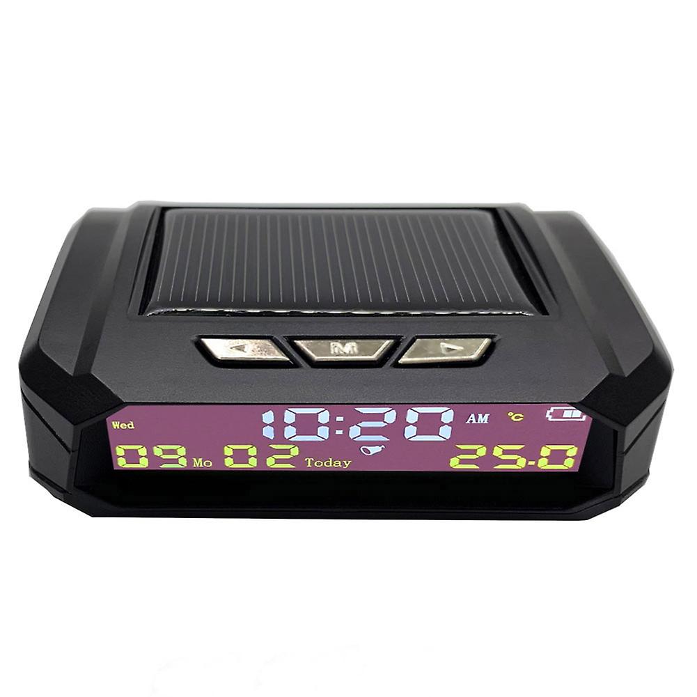 An01 An02 Tpms Look Solar Car Digital Clock With Lcd Display Auto Accessories