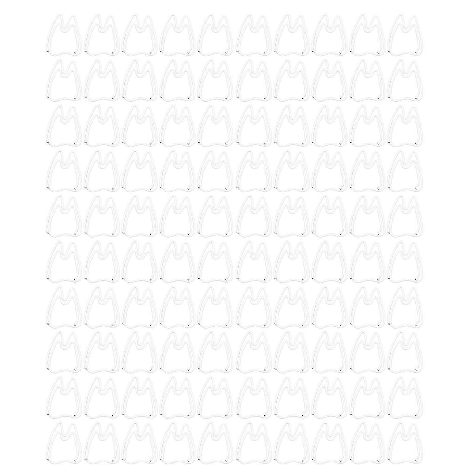 100 Pcs Zinc Plated Rustproof Tooth Shape Metal Paper Clips for Office and School