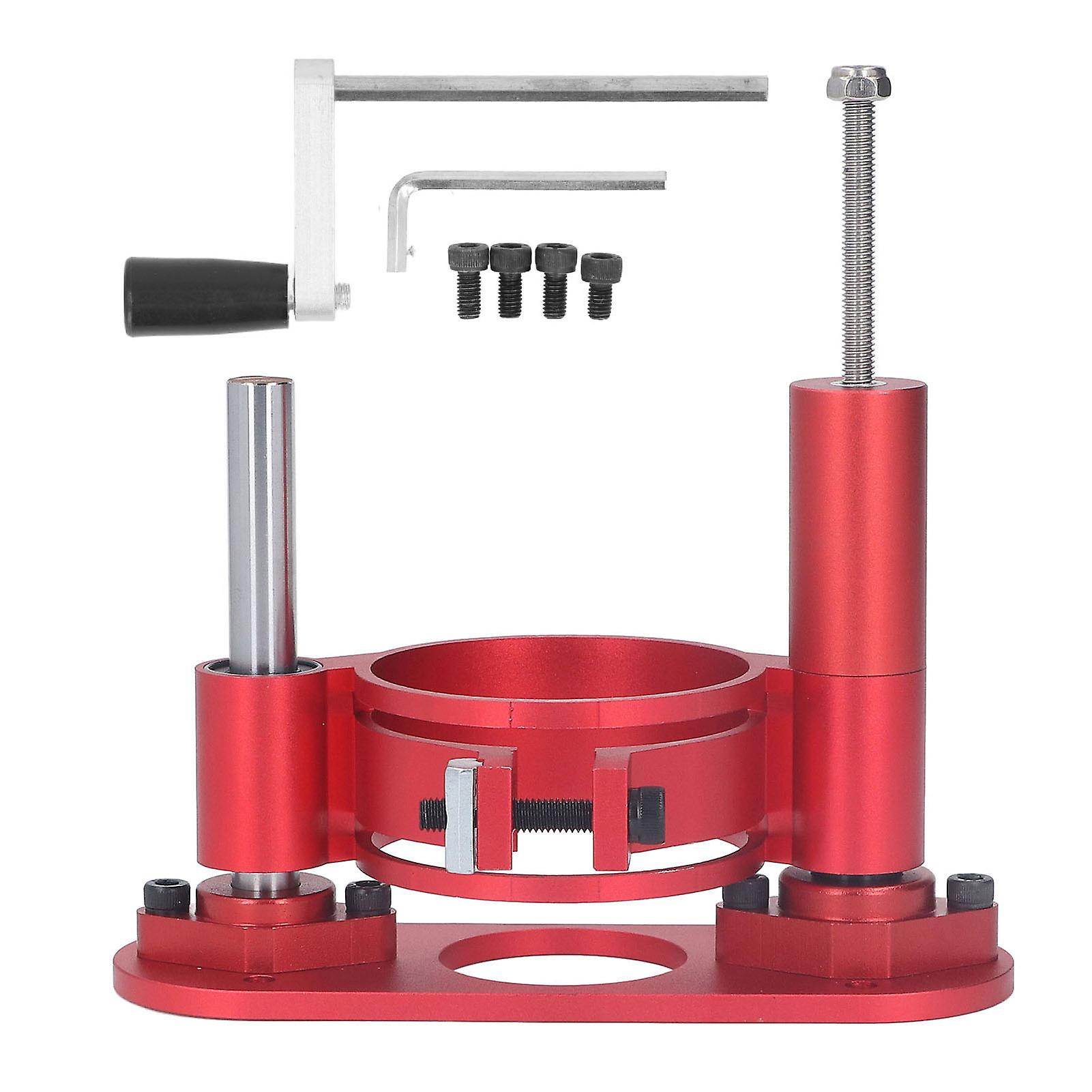 Router Lifting Base, Max Height 47mm, Aluminum Alloy & Stainless Steel Shaft, Woodworking Lifting Table Base