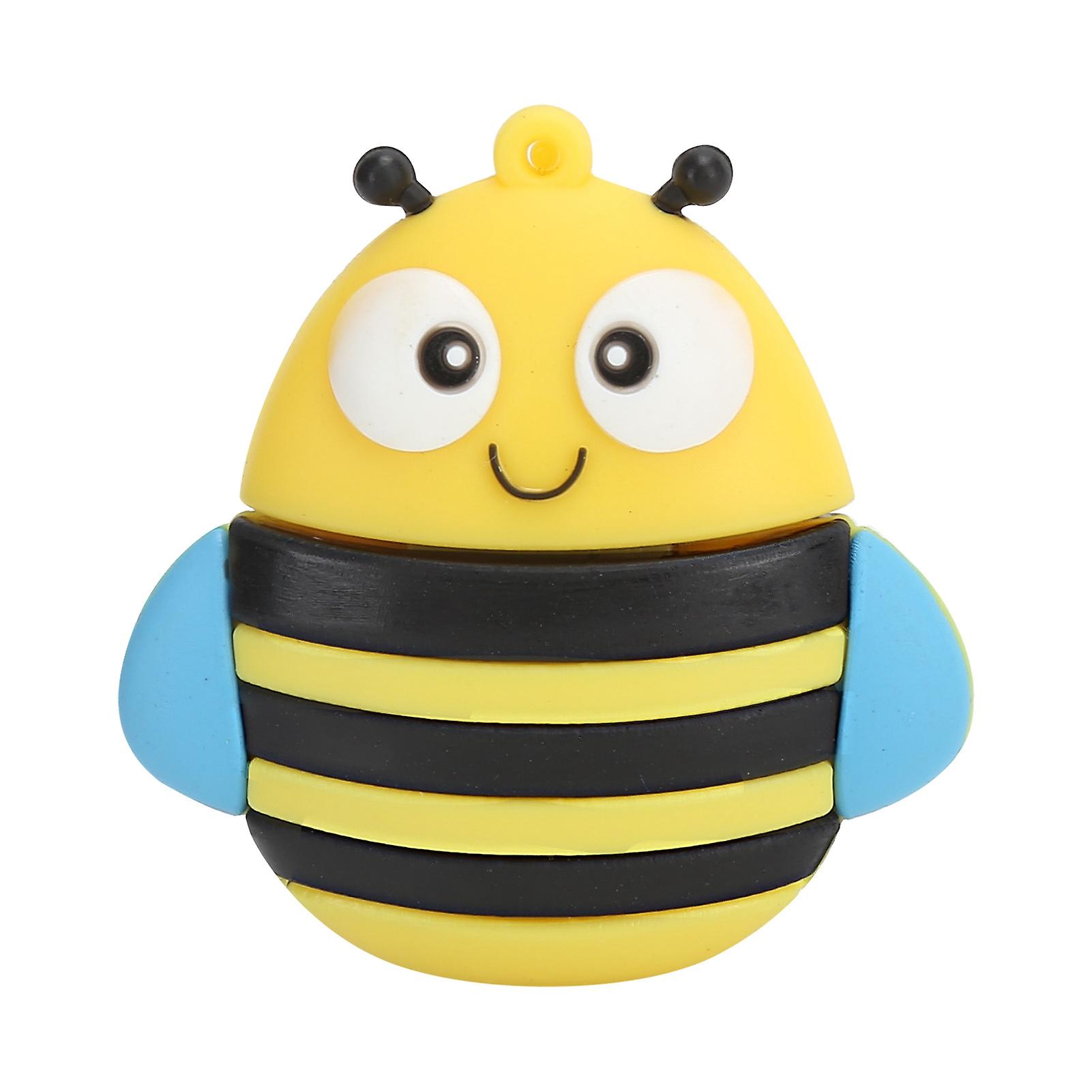 Memory Stick USB Flash Drive Pendrive Gift Data Storage Cartoon 3D Bee Model Yellow