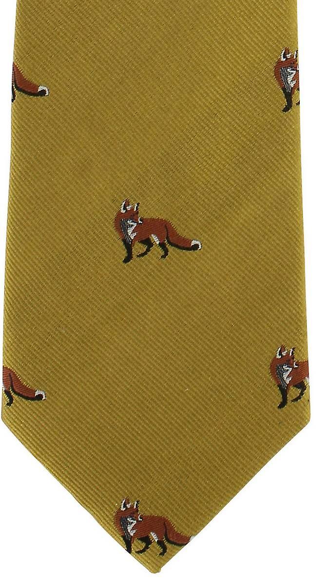 Michelsons of London Fox Silk Tie - Gold