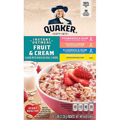 Quaker Instant Oatmeal Hot Cereal Fruit & Cream Variety Pack