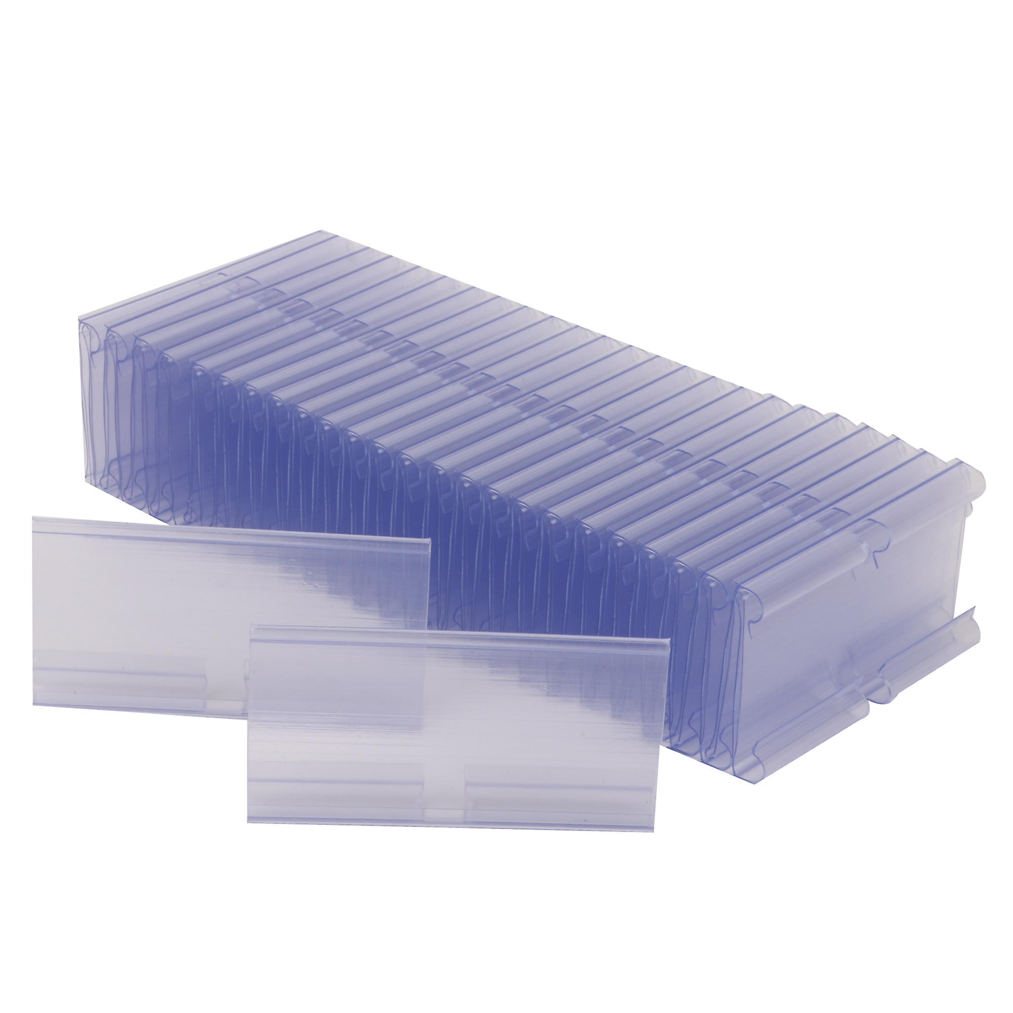50Pcs Wire Shelf Labels Tag Ticket Sign Holders Clip On 1.69x3.15inch
