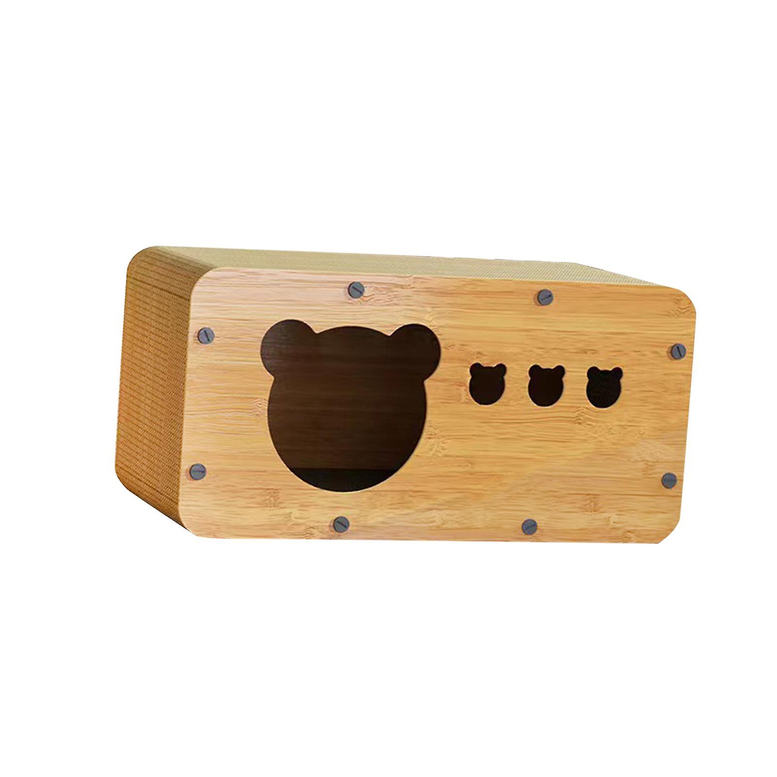 Cat Corrugated House Scratcher Board Exercising and Playing Castle Cat Lounge Hide Out Playing House Kitty Condo for Indoor Cats