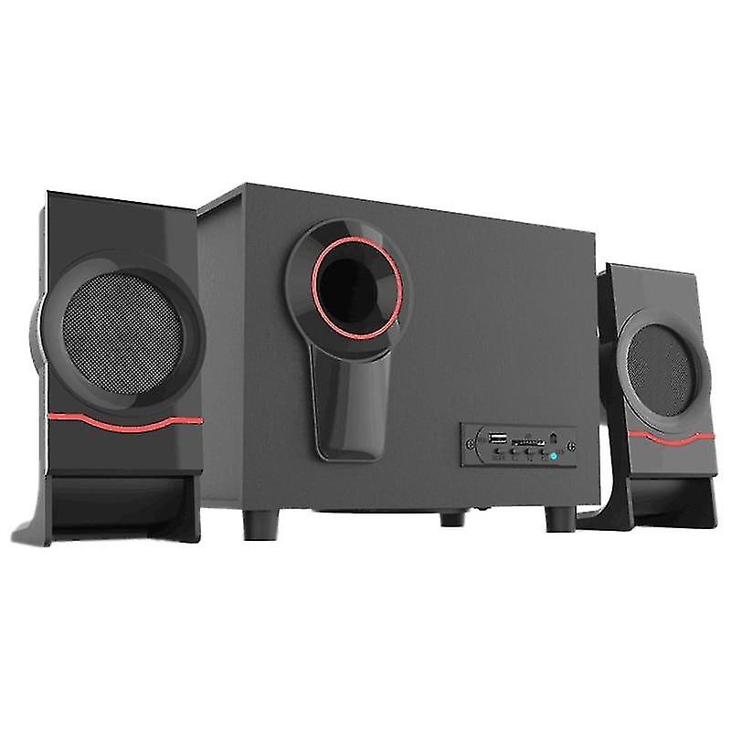Bluetooth Speaker Computer Speakers Wooden 2.1 Multimedia Connection|portable Speakers(black)