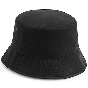Beechfield Recycled Polyester Bucket Hat - Black - S/M Unisex Adult