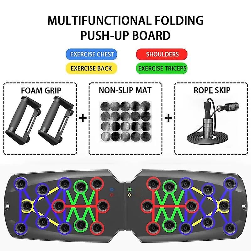Push-up Board Set Portable Multifunctional Push-up Bar Foldable Fitness Equipment For Chest Abdomen 