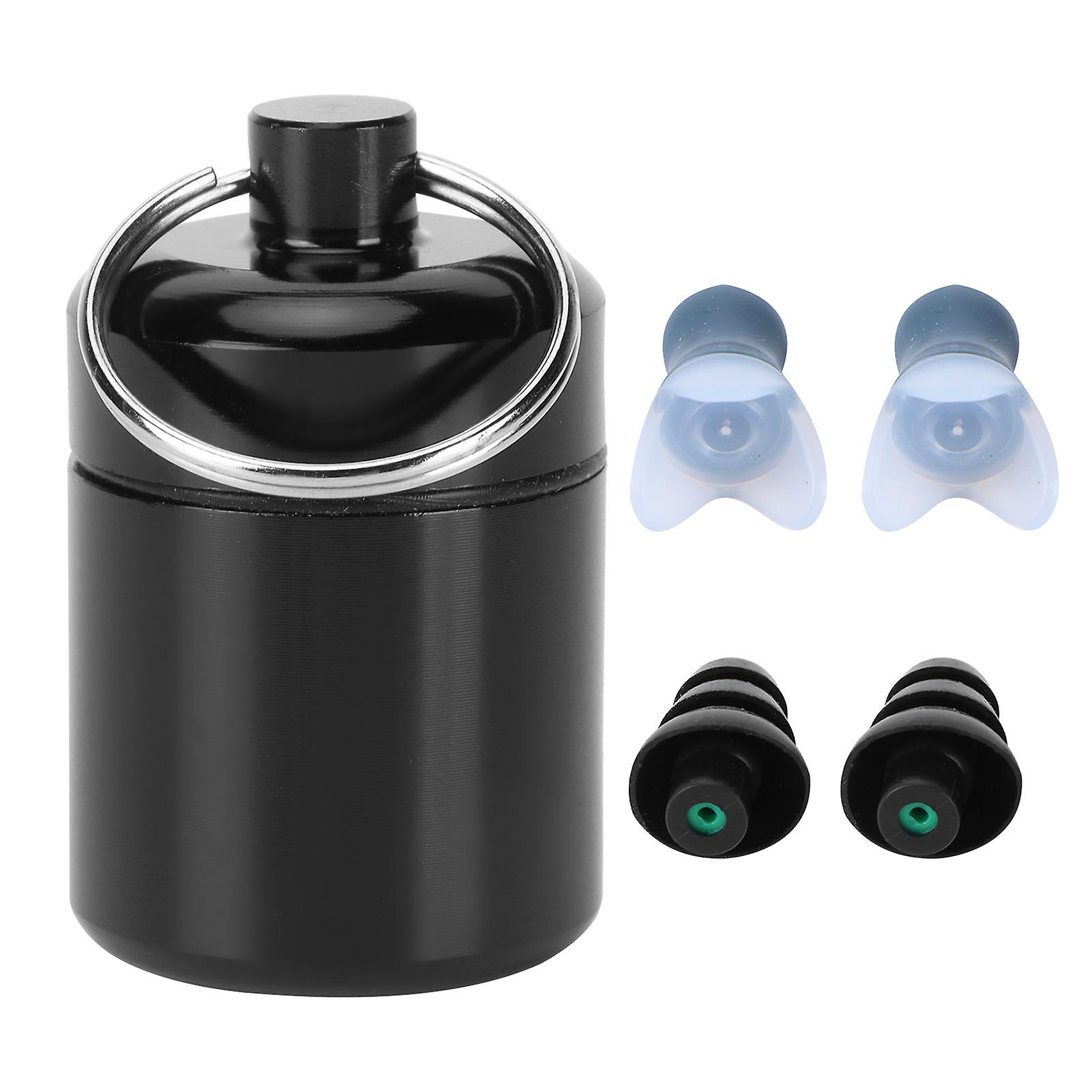 Waterproof Ear Plugs with Filter Noise Reduction Reusable Earplug Protector for SwimmingGray Flying Earplug