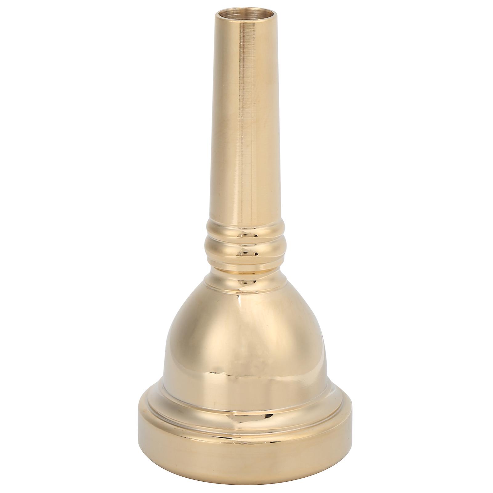 1/2" Horn Mouthpiece, Durable Copper Musical Instrument Accessory for Tenor Trombone, Gold