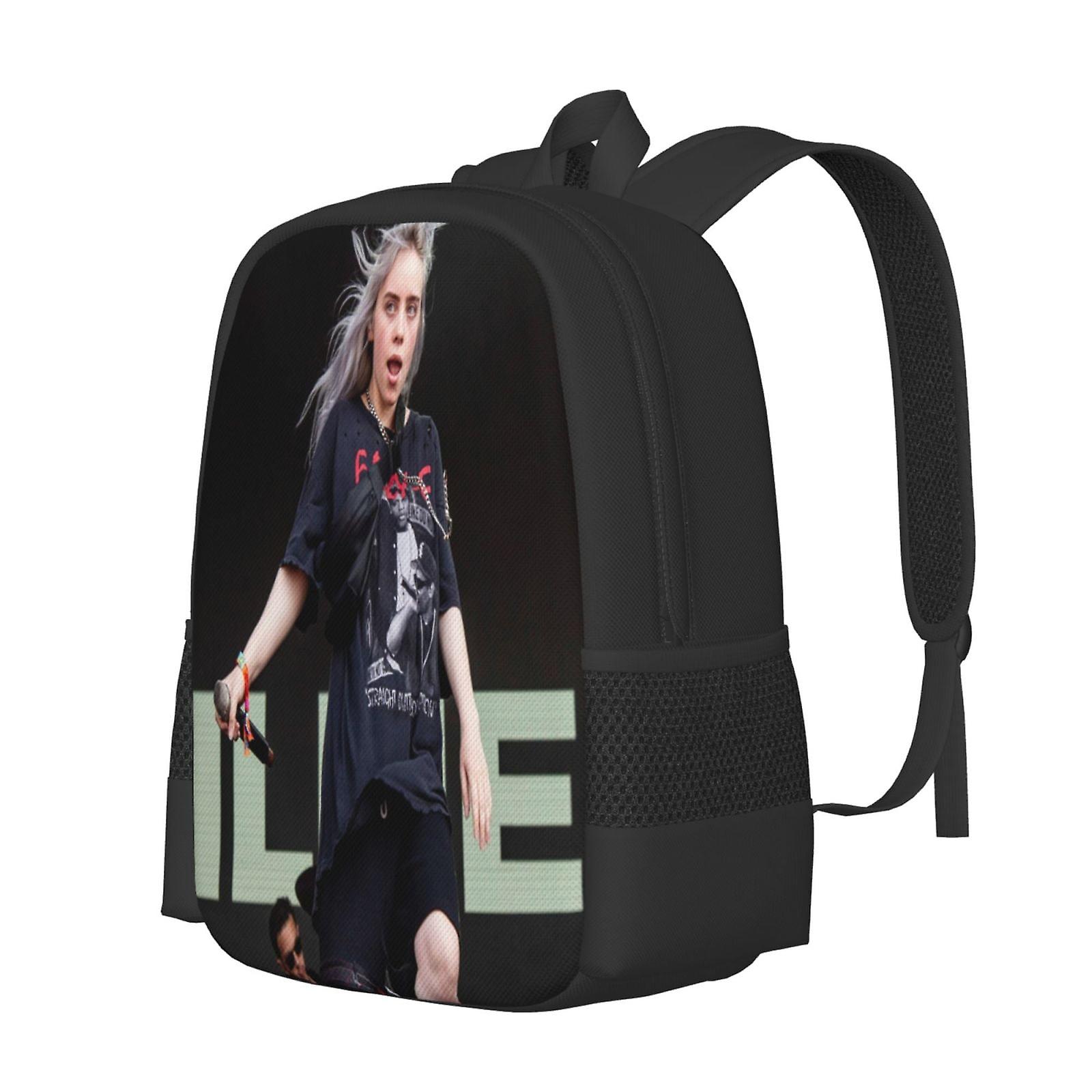 Billie Eilish Backpack Large Capacity Laptop Bag Lightweight Adjustable Straps Casual Large Capacity