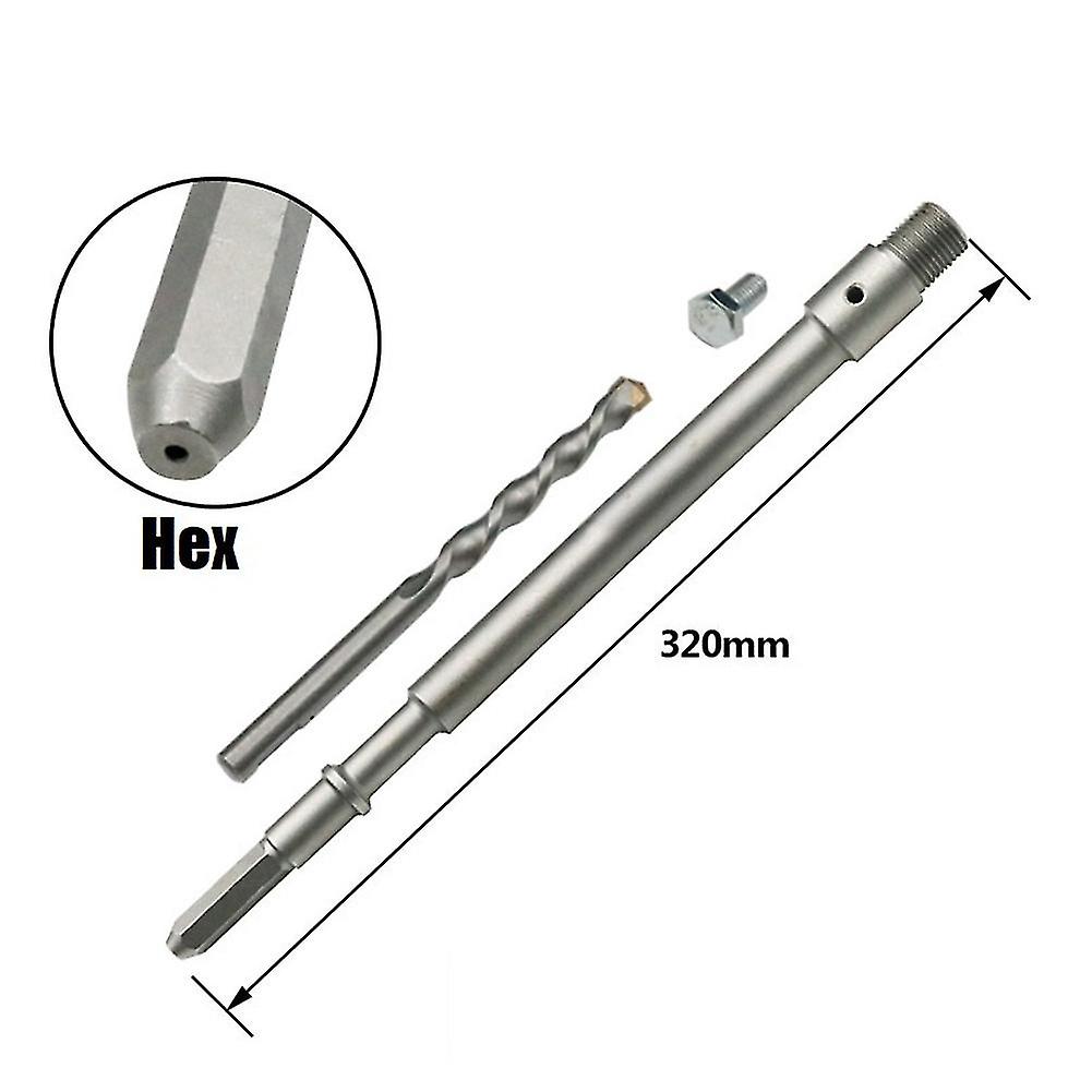 Wall Opener Connecting Rod Hexagonal Handle Carbide Round Rod Hex Sds-max Shank For Concrete Stone W